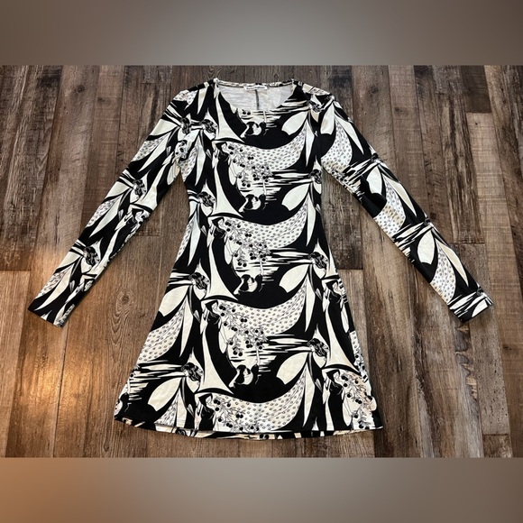 Reformation Kenmare Dress In Persephone Long Sleeve Mini Size Small - Picture 2 of 6